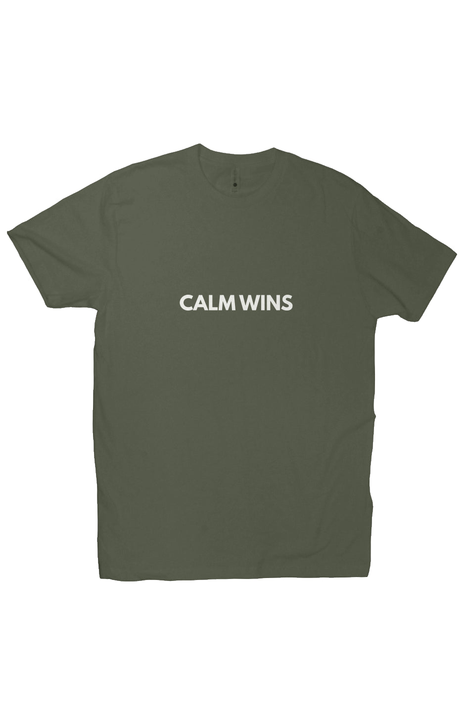 Calm Wins | At Ease Tee - Lightweight Premium Golf T-Shirt in olive green, featuring a clean design for athletic fit and comfort.