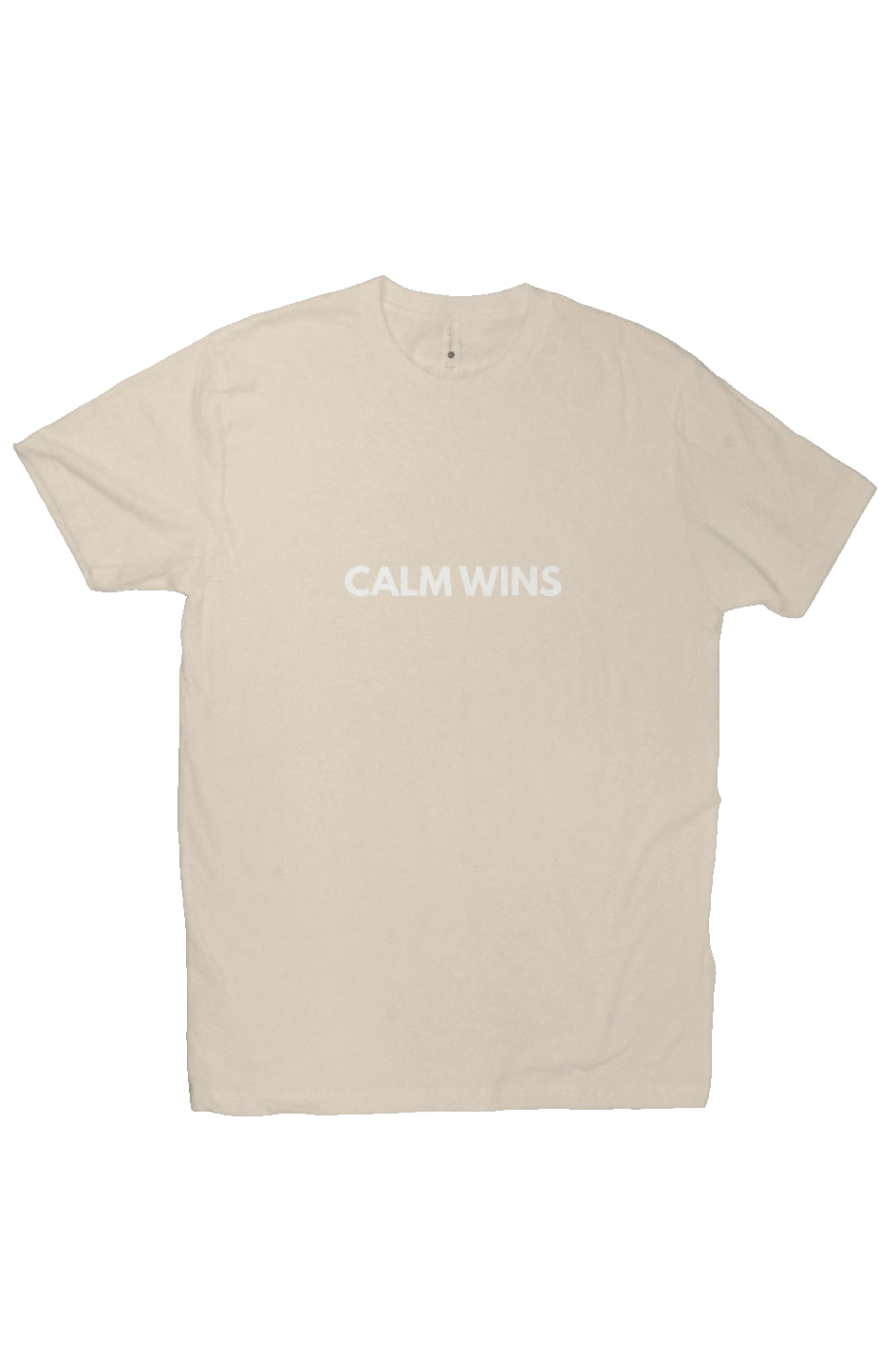 Calm Wins | At Ease Tee featuring a lightweight premium golf t-shirt design on a beige ringspun cotton tee.