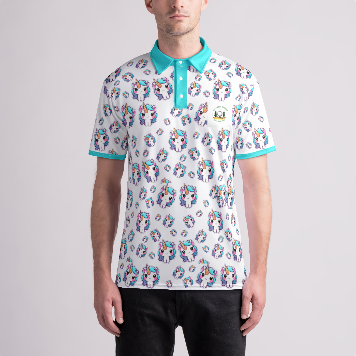 Hailey the Unicorn Polo Mens Polo Shirt