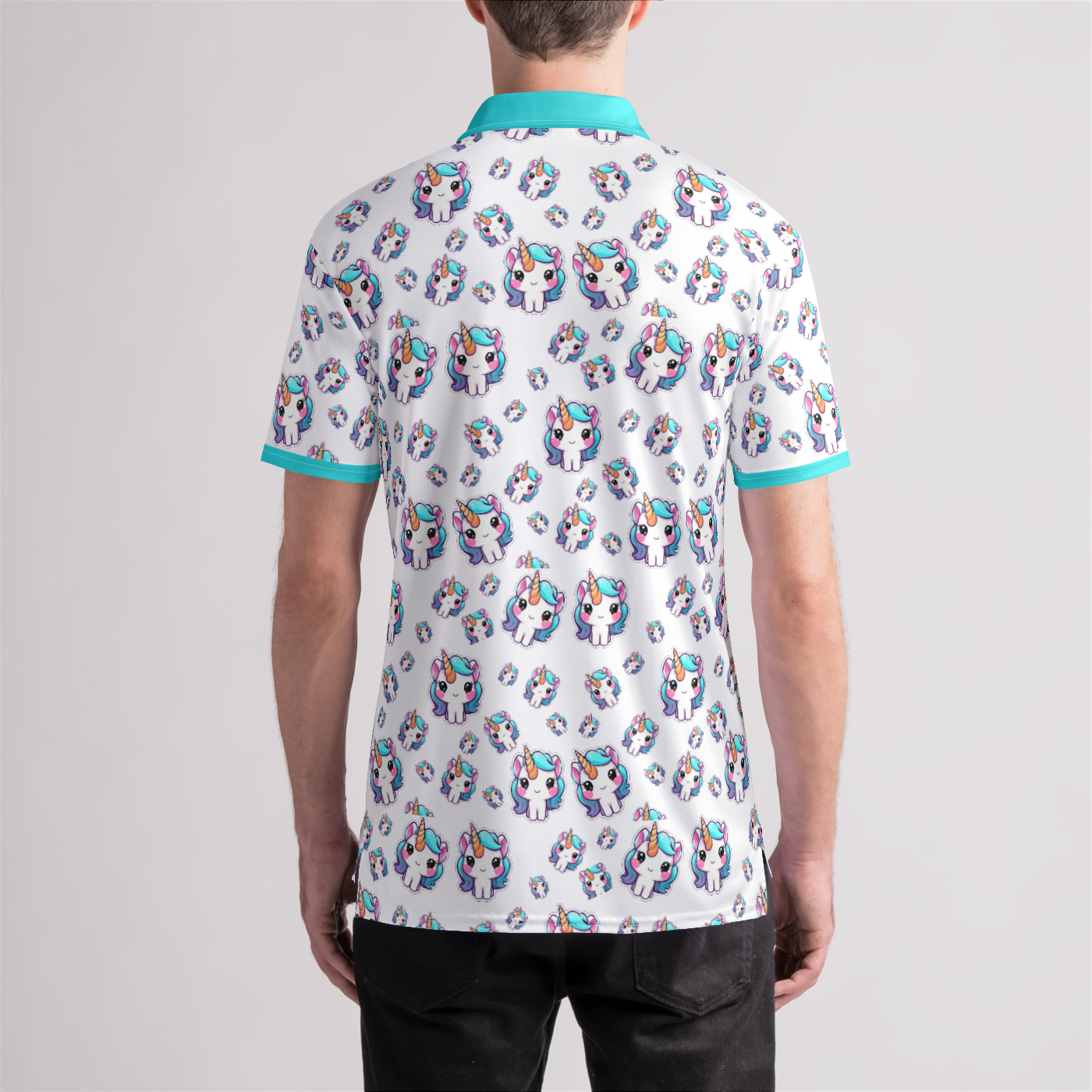 Hailey the Unicorn Polo Mens Polo Shirt