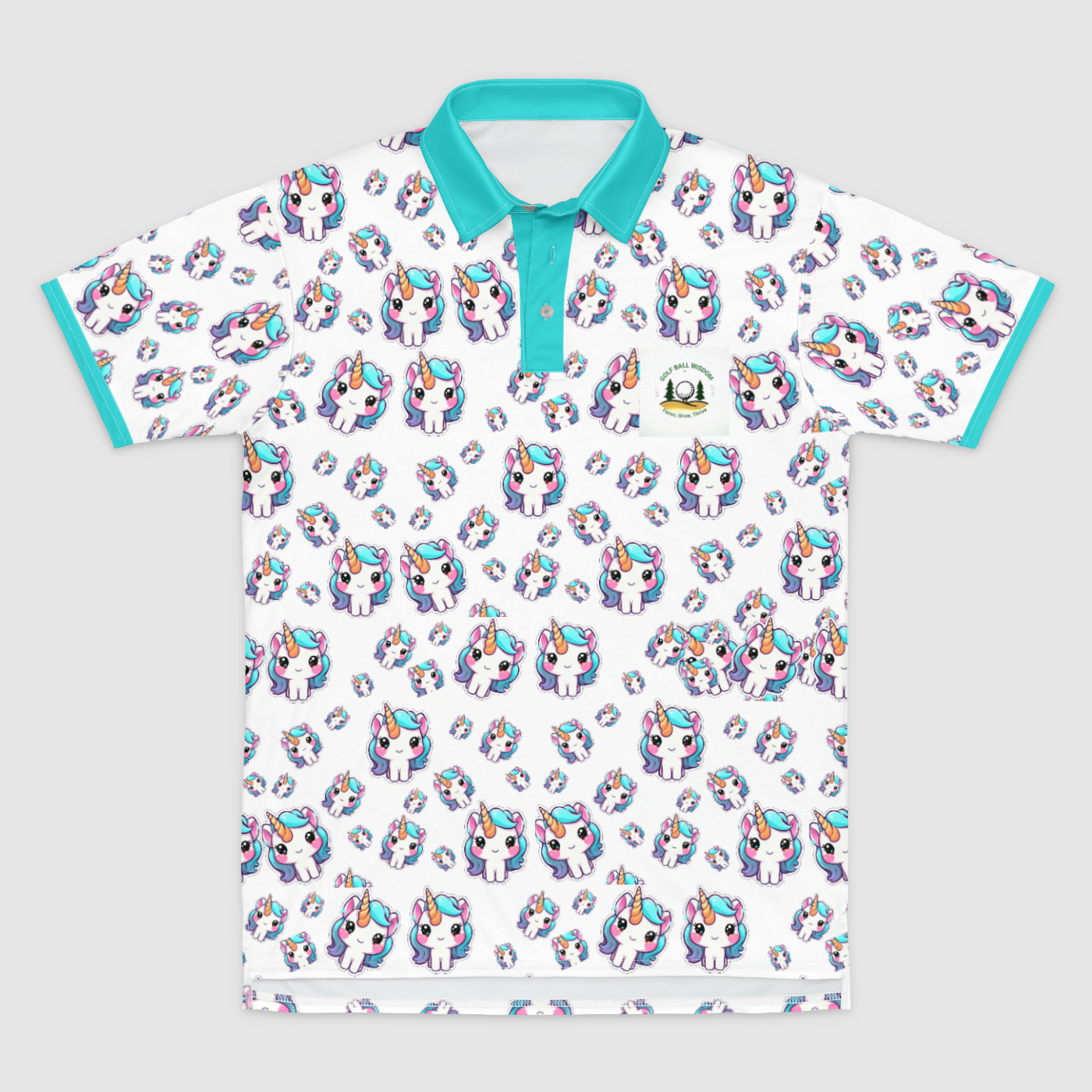 Hailey the Unicorn Polo Mens Polo Shirt