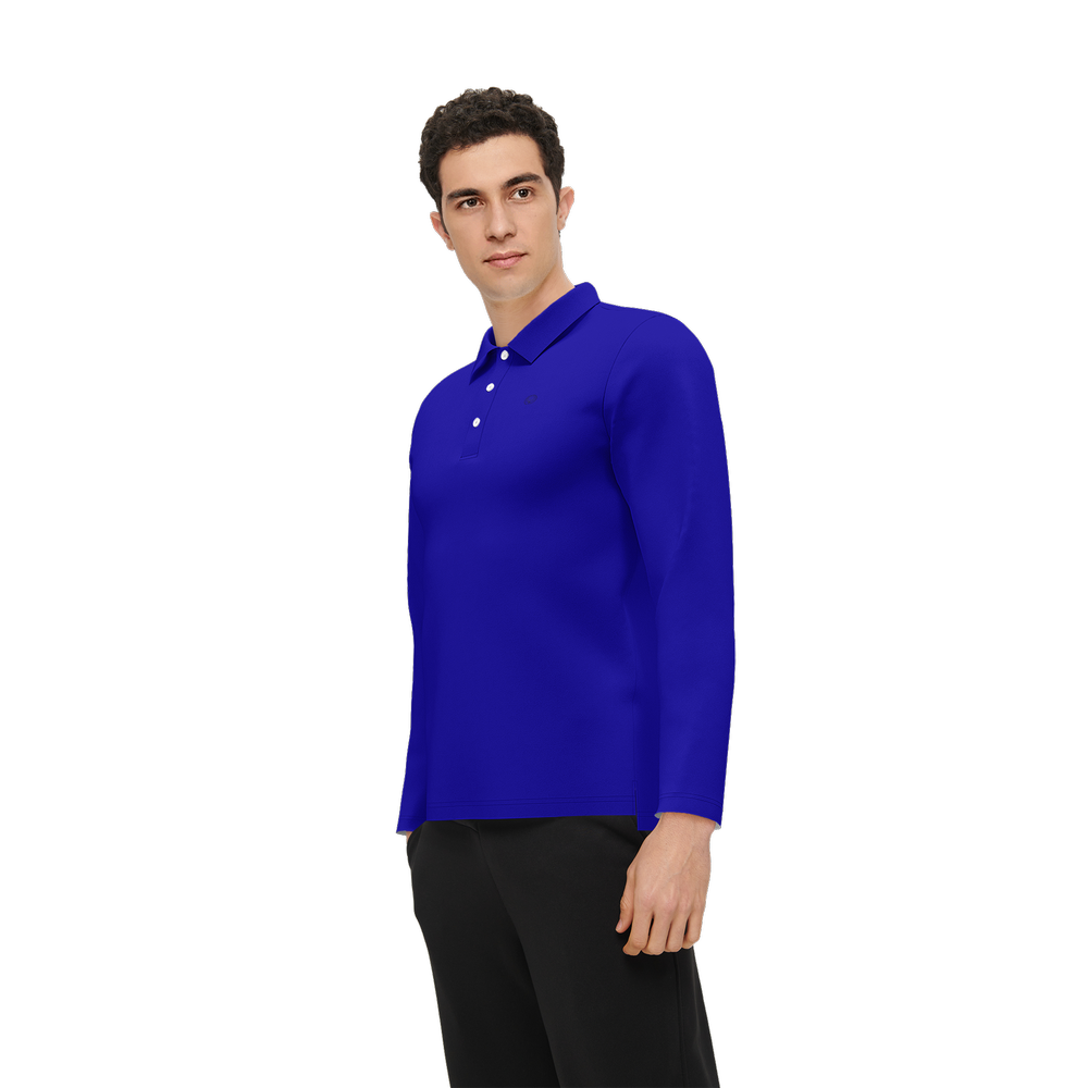 MV  Long-Sleeve Polo Shirt-Cotton Feel